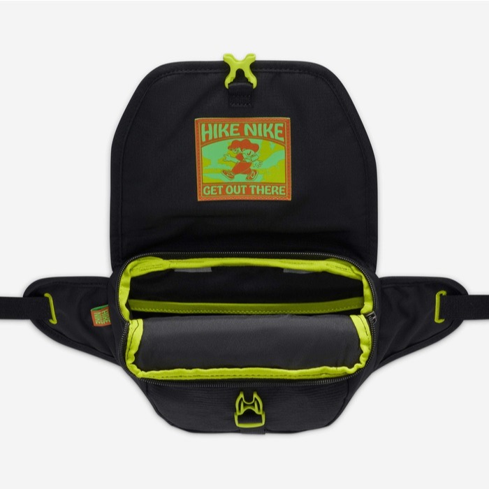 【WS】NIKE HIKE WAISTPACK (4L) 運動 休閒 腰包 斜背包 側背包 黑綠 DJ9681-010-細節圖6