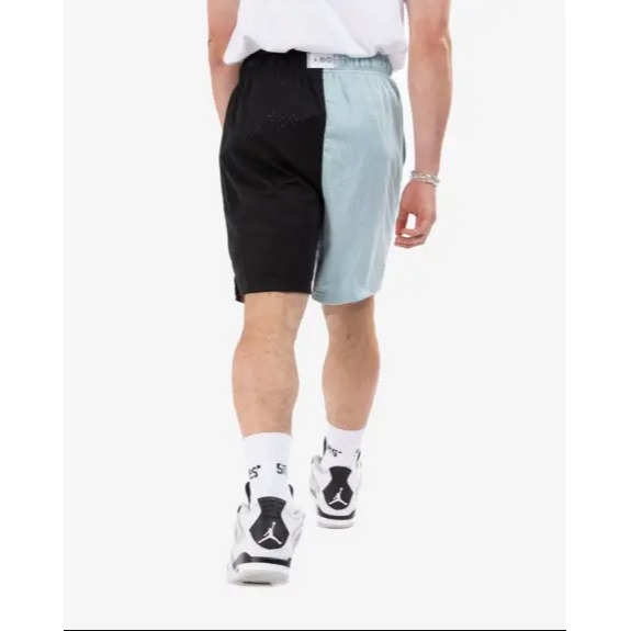 【WS】NIKE JORDAN JUMPMAN 男 黑藍 陰陽 運動 健身 訓練 短褲 籃球褲 DM1817-366-細節圖3