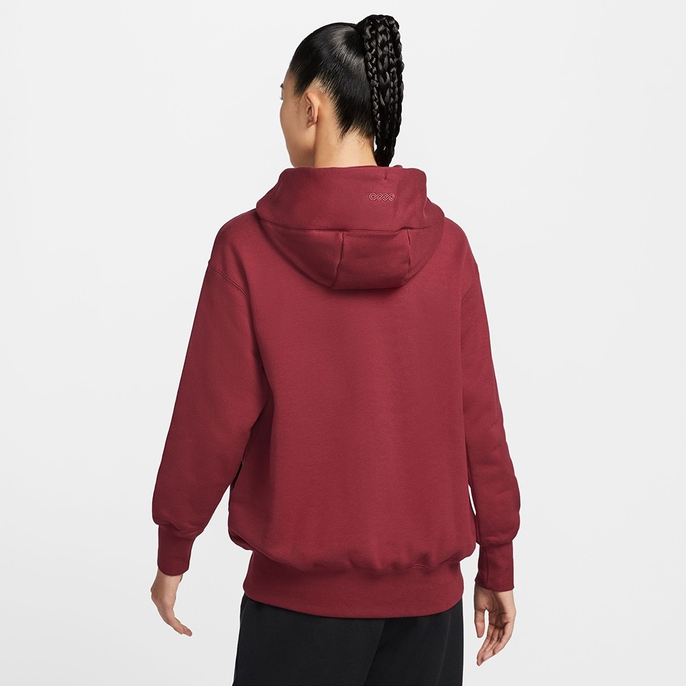 【WS】NIKE NSW CNY HOODIE 女款 酒紅 刺繡 運動 休閒 長袖 連帽 帽T HV8461-677-細節圖2