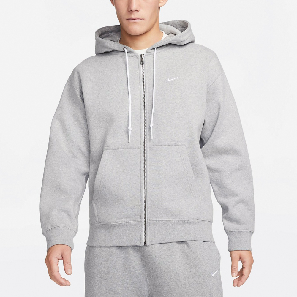 【WS】NIKE SOLO SWOOSH HW FZ HO 男款 灰 厚磅 長袖 連帽 外套 DR0404-063