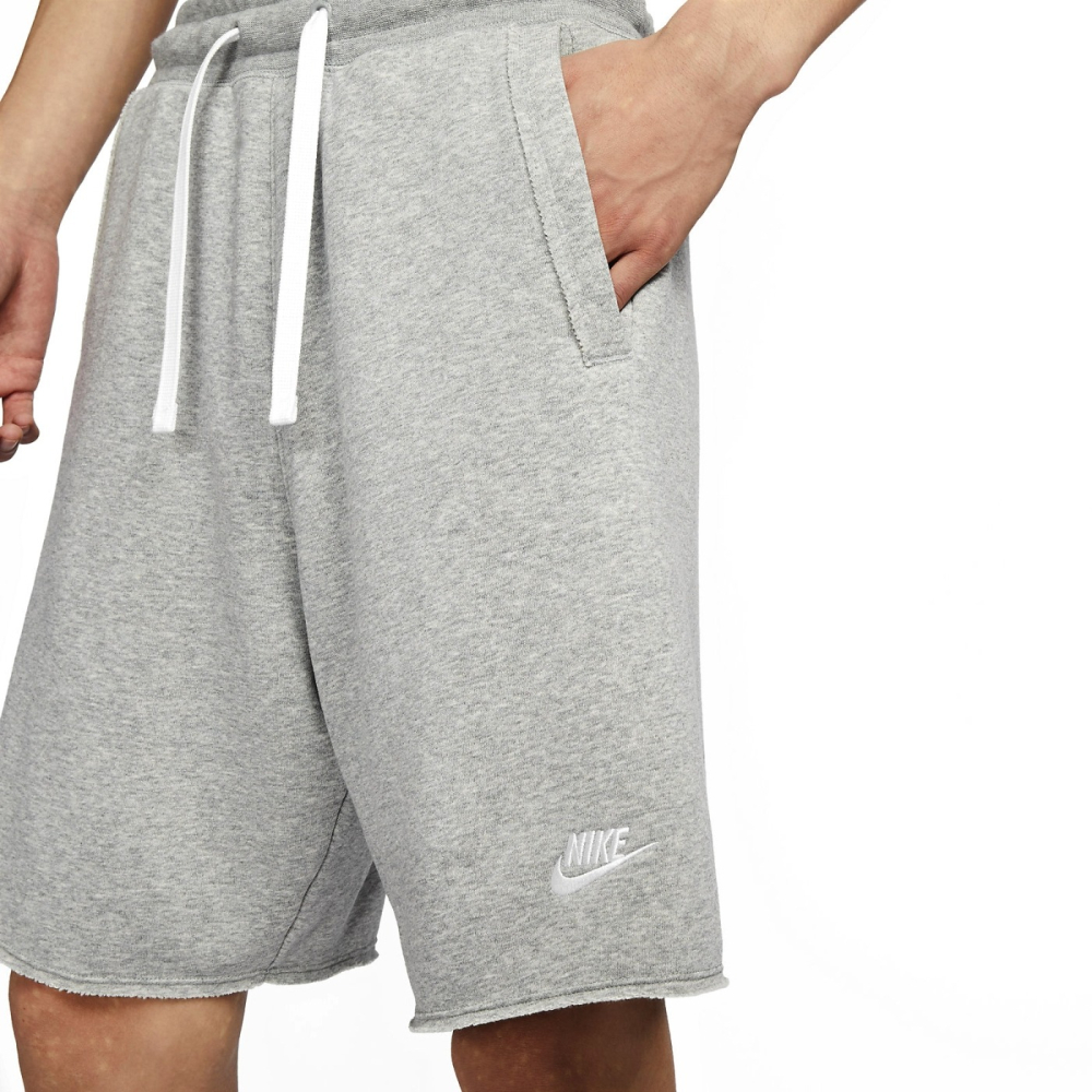 【WS】NIKE NSW SHORTS 男款 灰 寬鬆 刺繡LOGO 運動 休閒 棉褲 短褲 DX0767-063-細節圖2