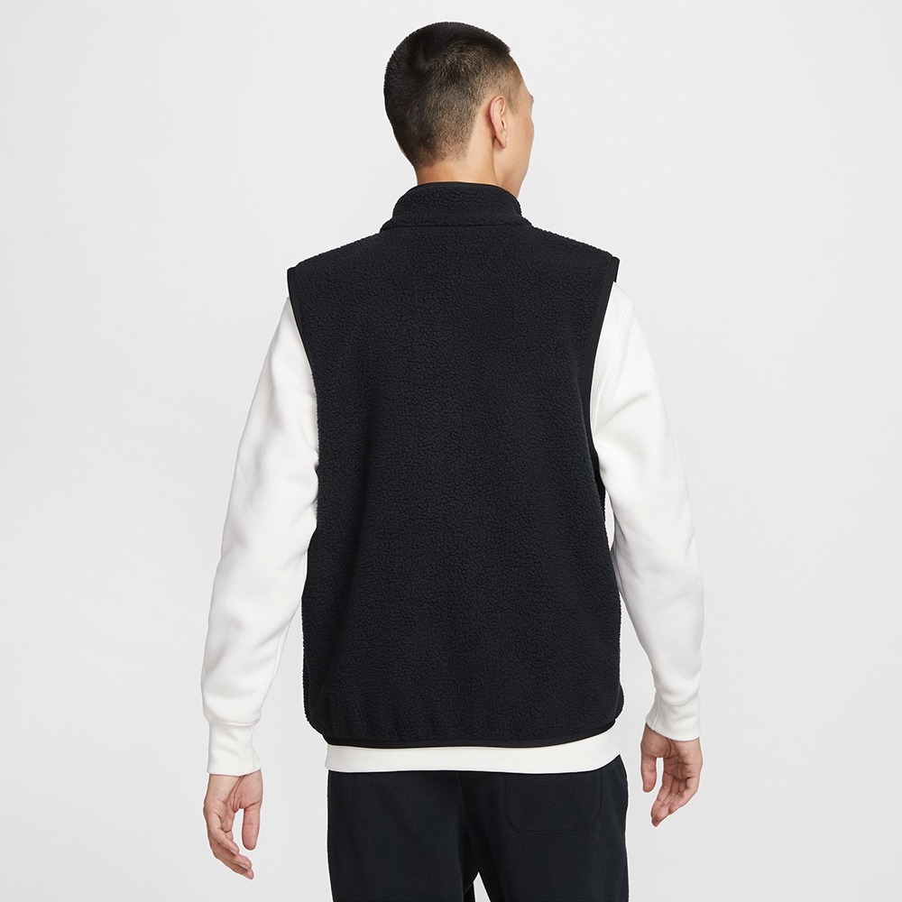 【WS】NIKE NSW CLUB WINTERIZED 黑 男女 絨毛 拼接 搖粒絨 保暖 背心 FZ0895-010-細節圖3