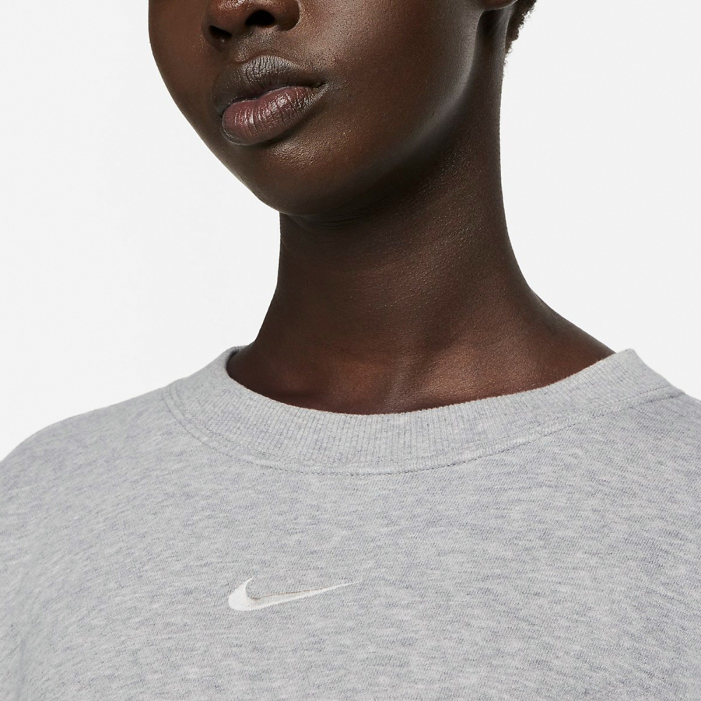 【WS】NIKE W PHOENIX FLC 女款 灰 刺繡 運動 休閒 長袖 T恤 大學T DQ5734-063-細節圖3