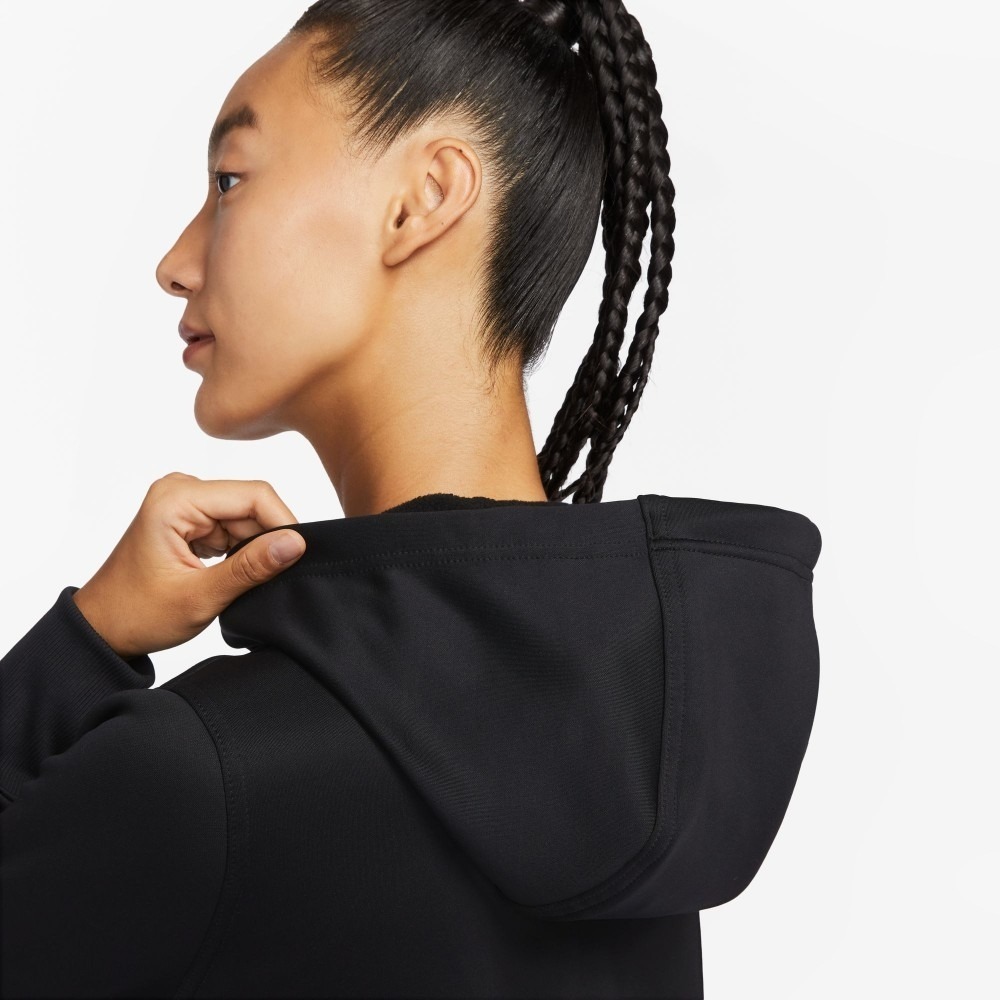 【WS】NIKE W THERMA-FIT 訓練 女 黑 刷毛 連帽 保暖 運動 休閒 長袖 帽T FB5211-010-細節圖4