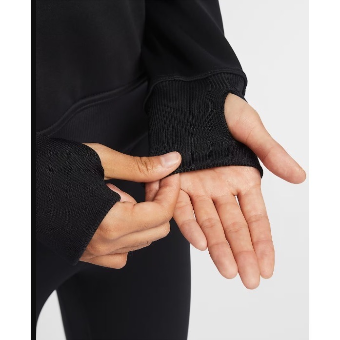 【WS】NIKE W THERMA-FIT 訓練 女 黑 刷毛 連帽 保暖 運動 休閒 長袖 帽T FB5211-010-細節圖5