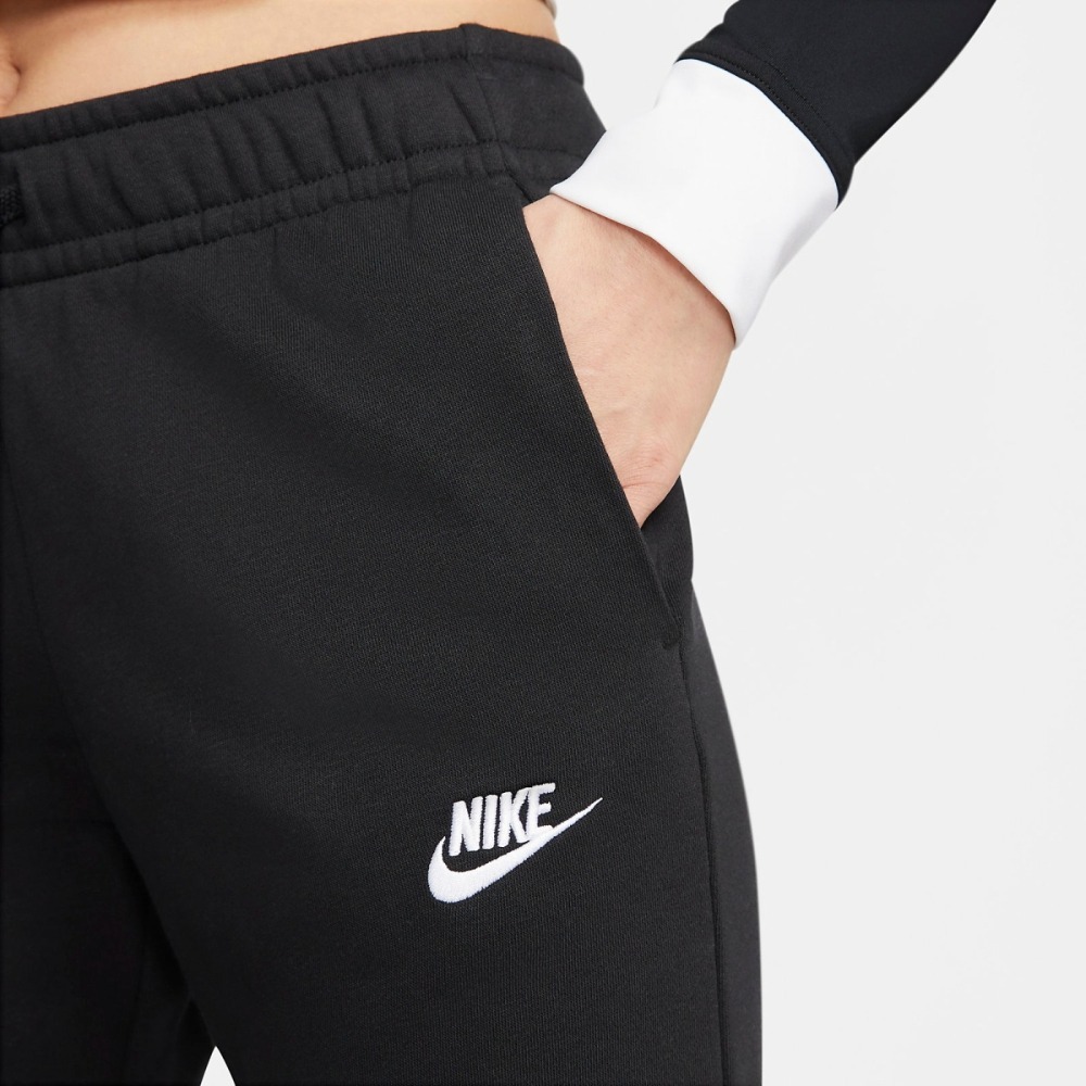 【WS】NIKE NSW CLUB FLC 黑色 女款 中腰 運動 休閒 保暖 棉褲 寬褲 長褲 FB2728-010-細節圖3