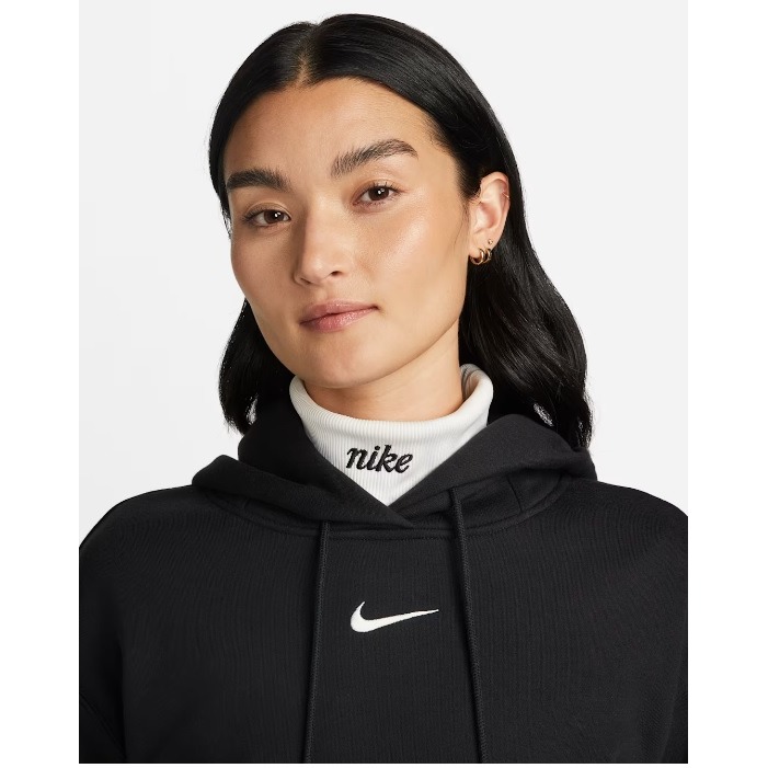 【WS】NIKE W NSW PHOENIX FLEECE 女款 黑 運動 休閒 保暖 長袖 帽T DQ5861-010-細節圖4