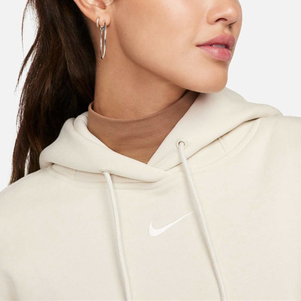 【WS】NIKE W NSW PHOENIX FLEECE 女 米白 運動 休閒 保暖 長袖 帽T DQ5861-104-細節圖3