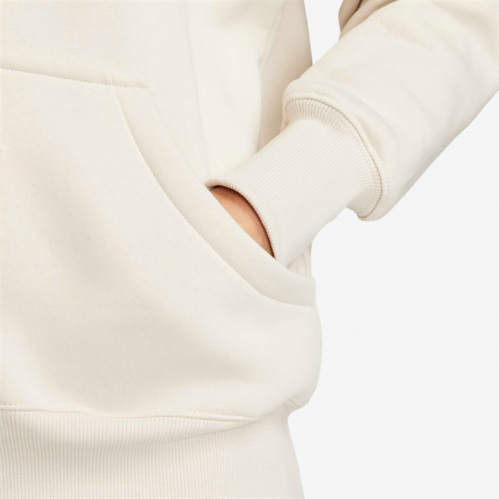 【WS】NIKE W NSW PHOENIX FLEECE 女 米白 運動 休閒 保暖 長袖 帽T DQ5861-104-細節圖5