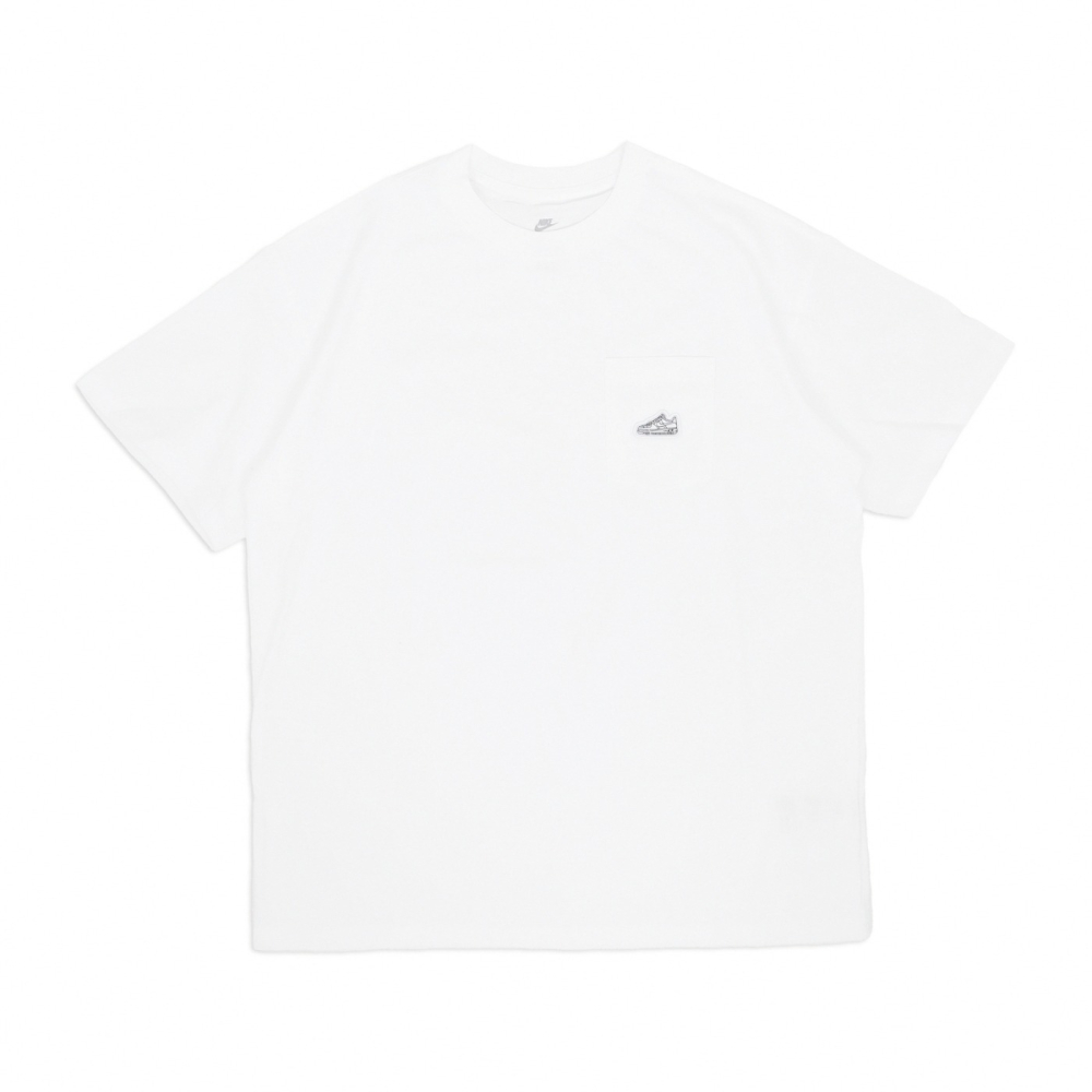 【WS】NIKE NSW AF1 刺繡口袋 寬鬆 男款 白色 運動 休閒 T恤 短T 短袖 FZ5414-100-細節圖7
