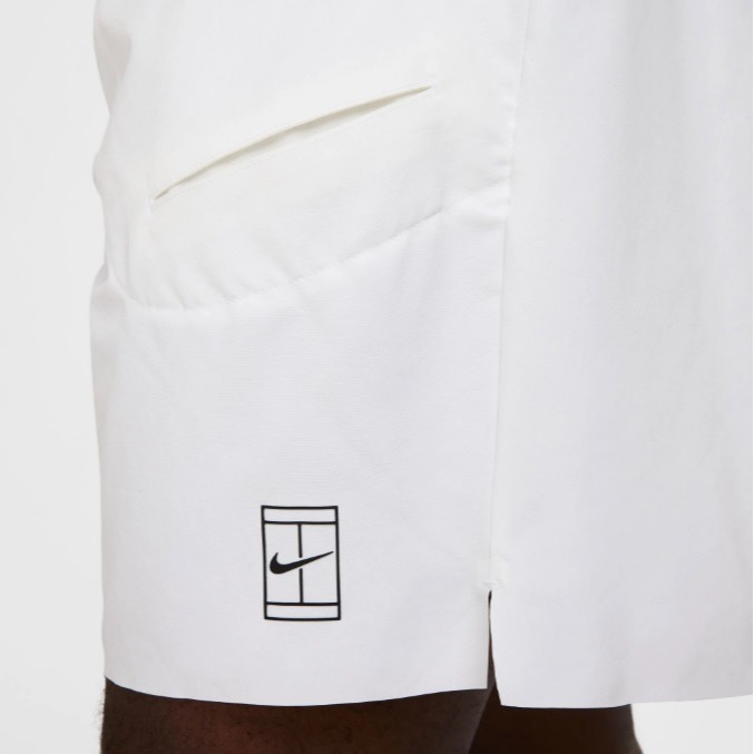 【WS】NIKE NKCT DF ADVTG 8IN 男款 白 運動 網球 梭織 球褲 短褲 FZ9323-100-細節圖6