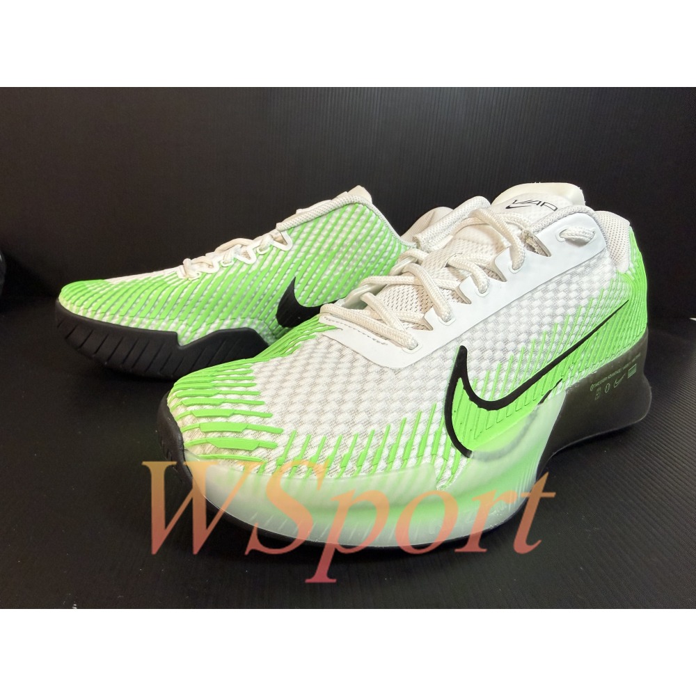 【WS】NIKE ZOOM VAPOR 11 HC 白綠 納達爾 硬地 運動 網球鞋 DR6966-106-細節圖3