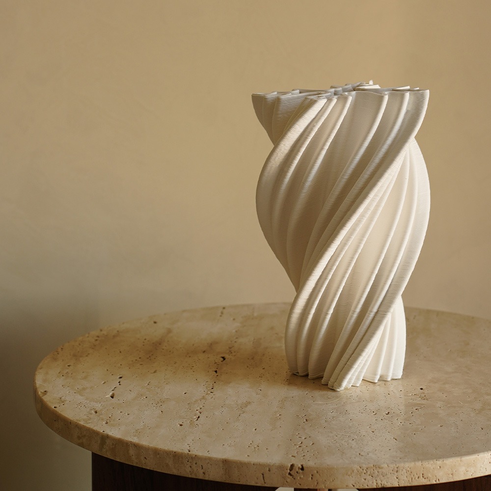 Tourner 3D Print Vase 旋柱柔美3D花器-細節圖2