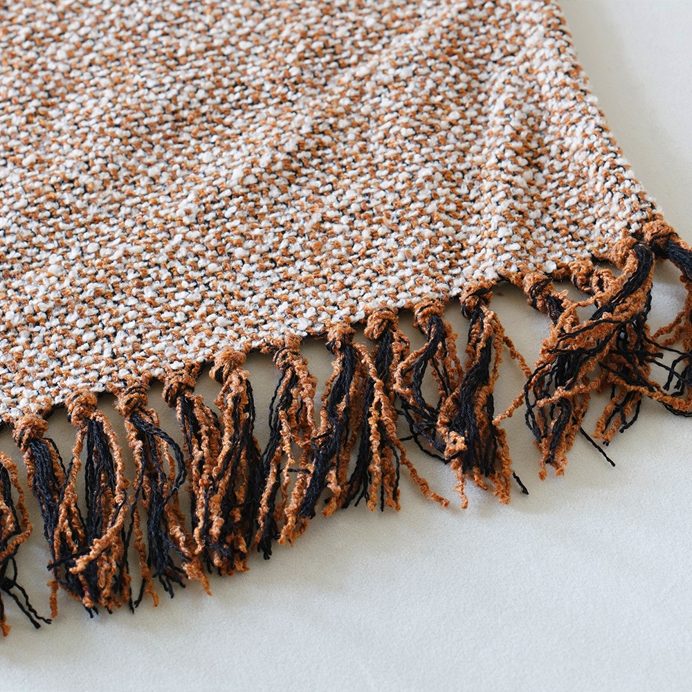 Oreiller blanket 米棕交織毛毯-細節圖4
