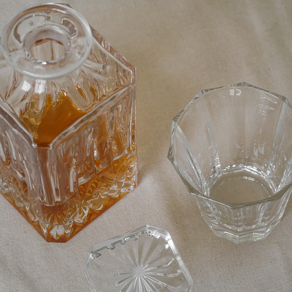 Biseau cristal whiskey glass 斜角線條威士忌杯-細節圖3