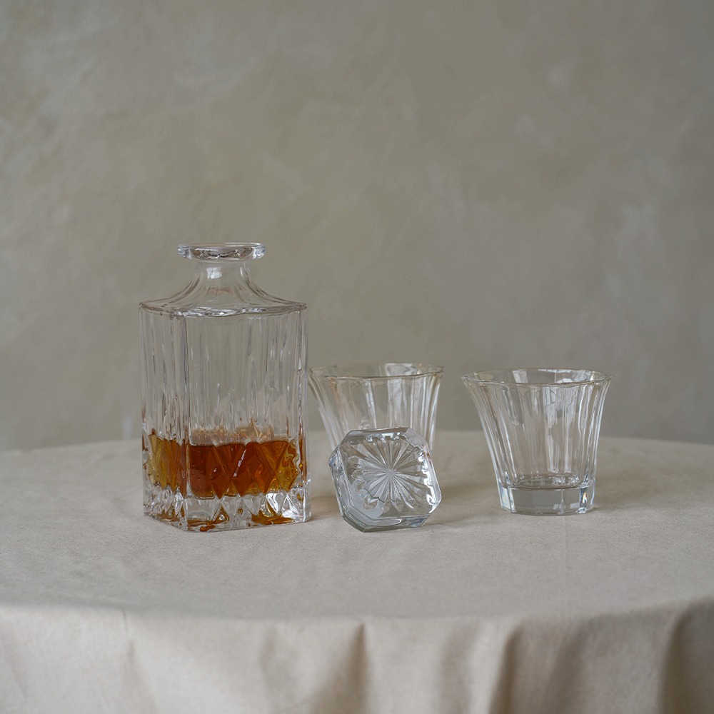 Biseau cristal whiskey glass 斜角線條威士忌杯-細節圖4