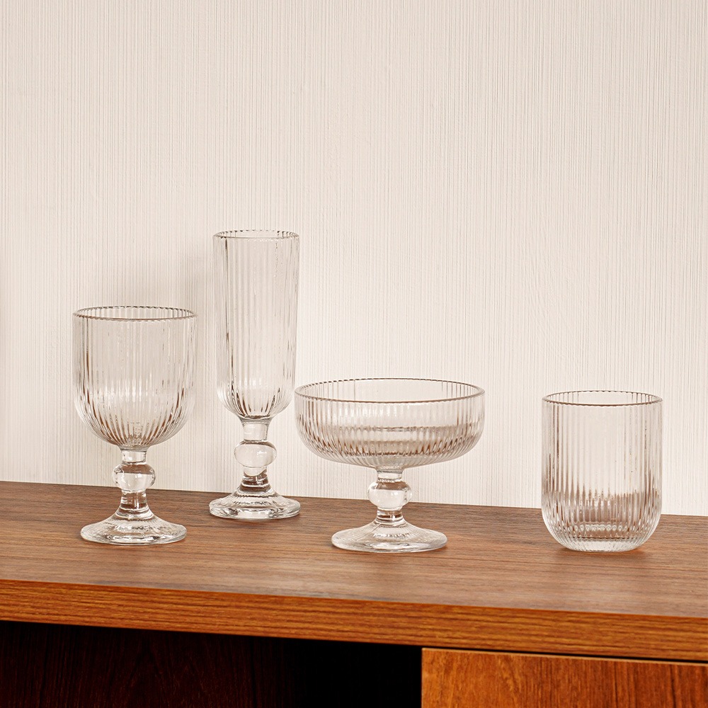 Lignes en crystal Cup 豎紋雕刻水晶玻璃香檳杯-細節圖5