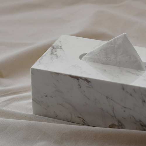 Blanc Marbre tissue box 霧白大理石面紙盒