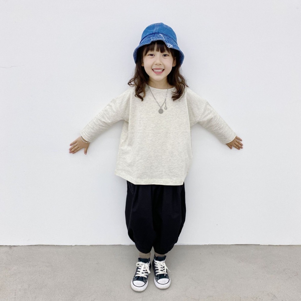 現貨-Bobokids 一字領純棉上衣 花杏130/M-細節圖2