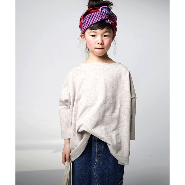 現貨-Bobokids 一字領純棉上衣 花杏130/M-細節圖4