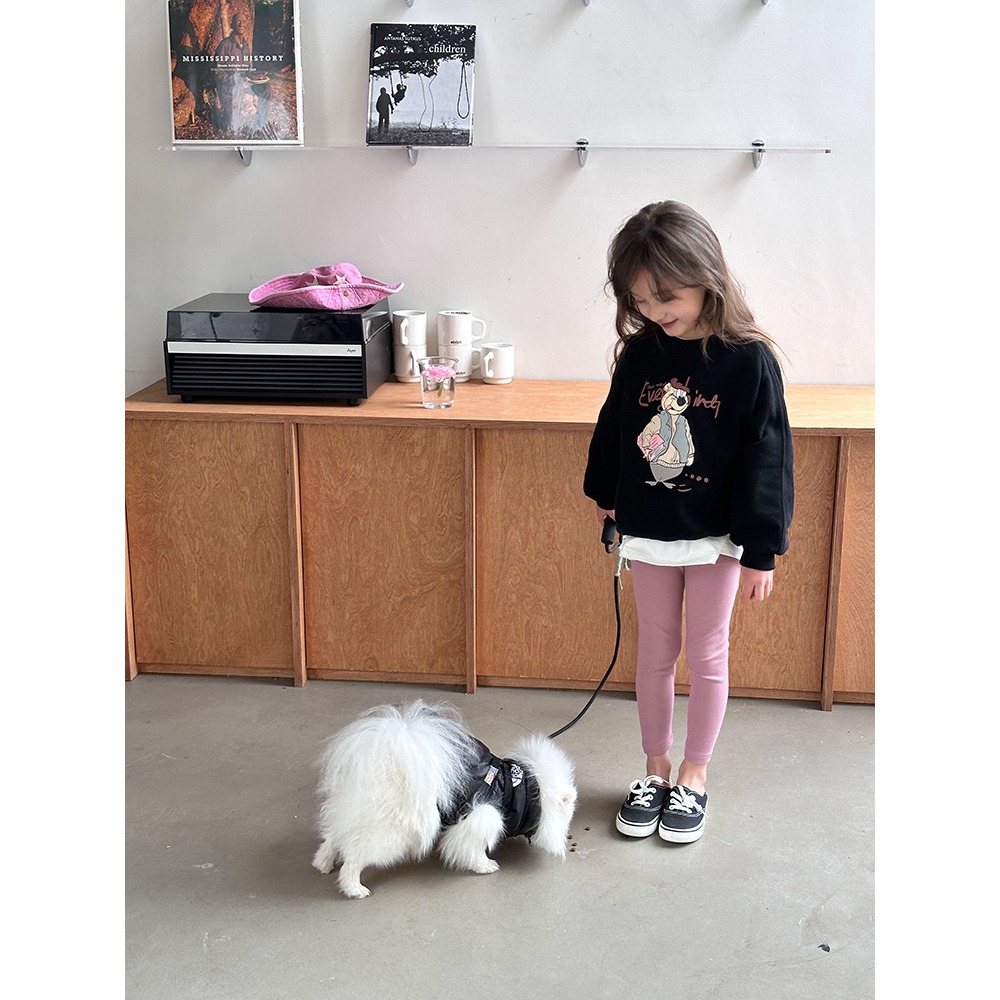 現貨-小熊印花衛衣-黑 #150​+1-細節圖2