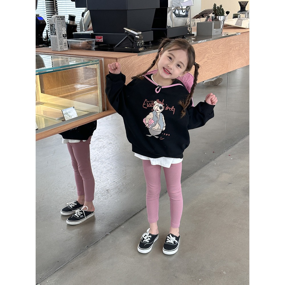 現貨-小熊印花衛衣-黑 #150​+1-細節圖3