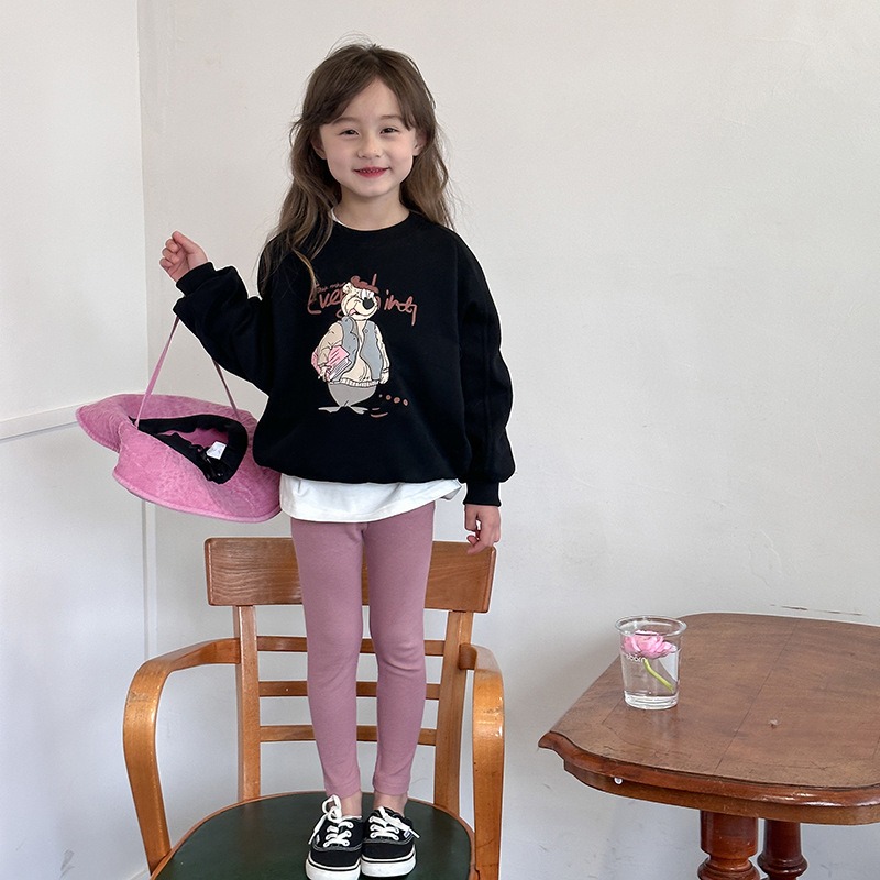 現貨-小熊印花衛衣-黑 #150​+1-細節圖5