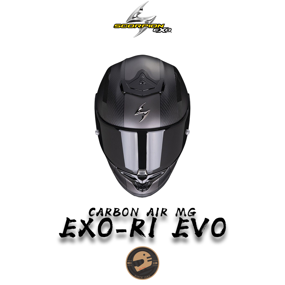 【偉倫人身部品】Scorpion EXO-R1 Evo Carbon Air mg 碳纖維 消光全罩安全帽 贈墨片除霧片-細節圖2