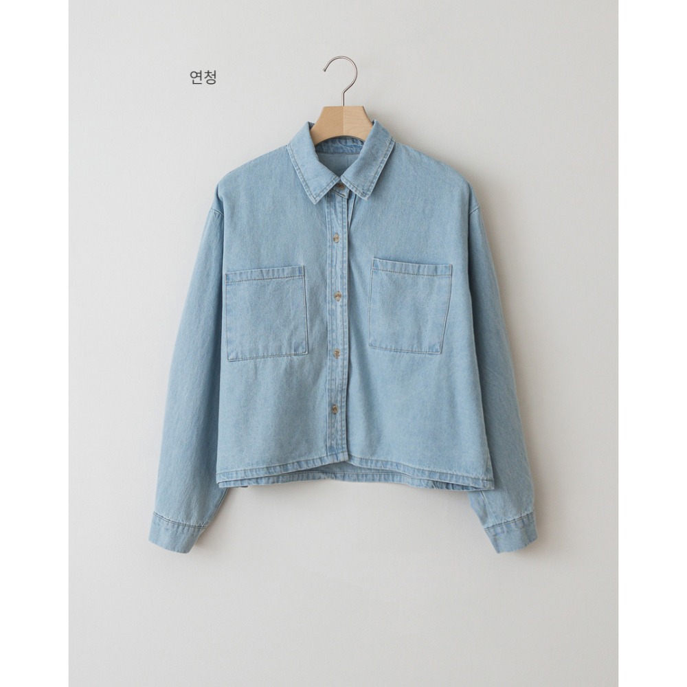 現貨最後/HEDY赫蒂 正韓  經典 短版牛仔襯衫  牛仔夾克 牛仔外套(FREE S-L)(淺、深色)-規格圖11