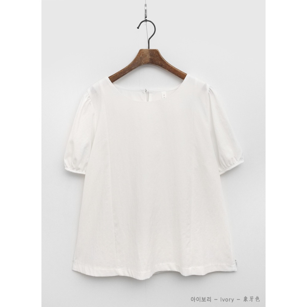 預購/HEDY赫蒂 正韓 素面切線 小傘狀 雪紡衫 抗皺/輕薄(FREE)(粉/米/白/黑)-規格圖10