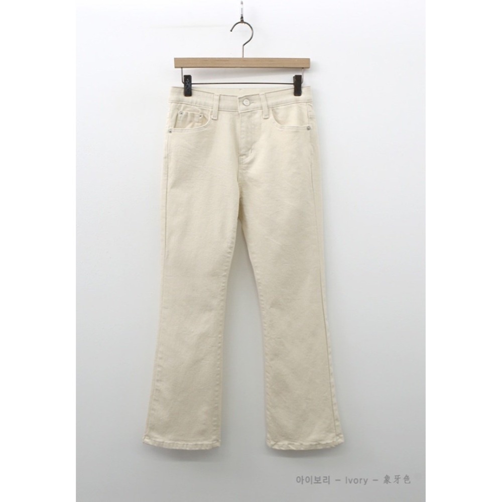 預購/HEDY赫蒂 正韓  彈性修身 靴型褲 中低腰/全腰鬆緊帶(S/M/L)(象牙白/黑/駝色)-規格圖11