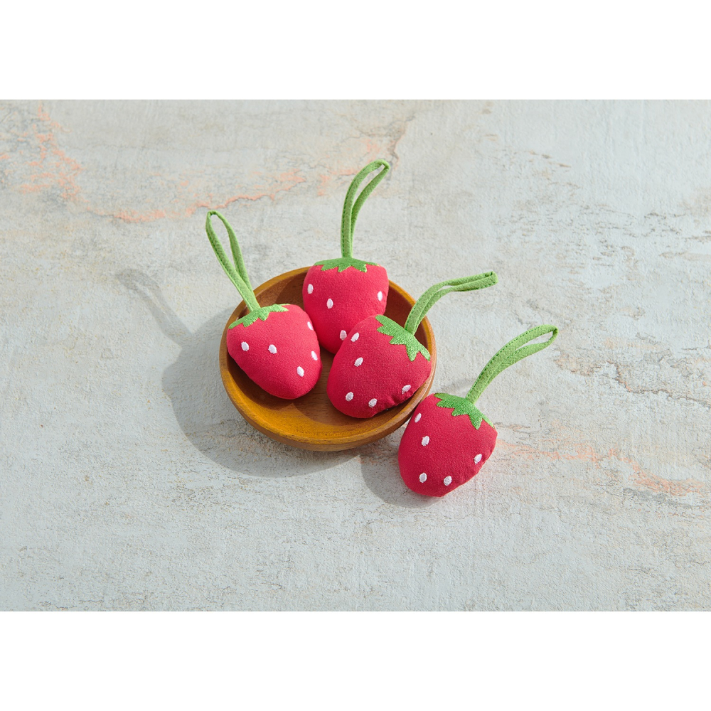 樣樣好物 莓煩惱 草莓手工純棉吊飾-細節圖4