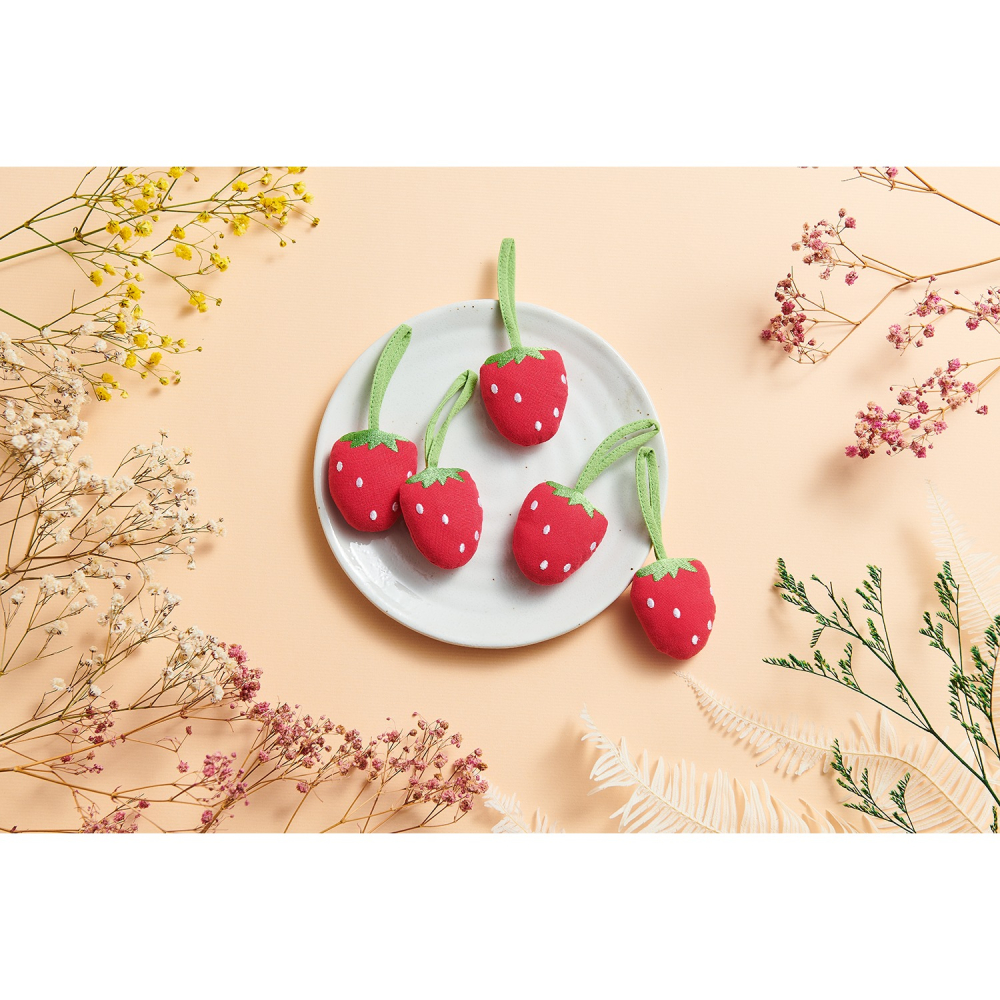 樣樣好物 莓煩惱 草莓手工純棉吊飾-細節圖6