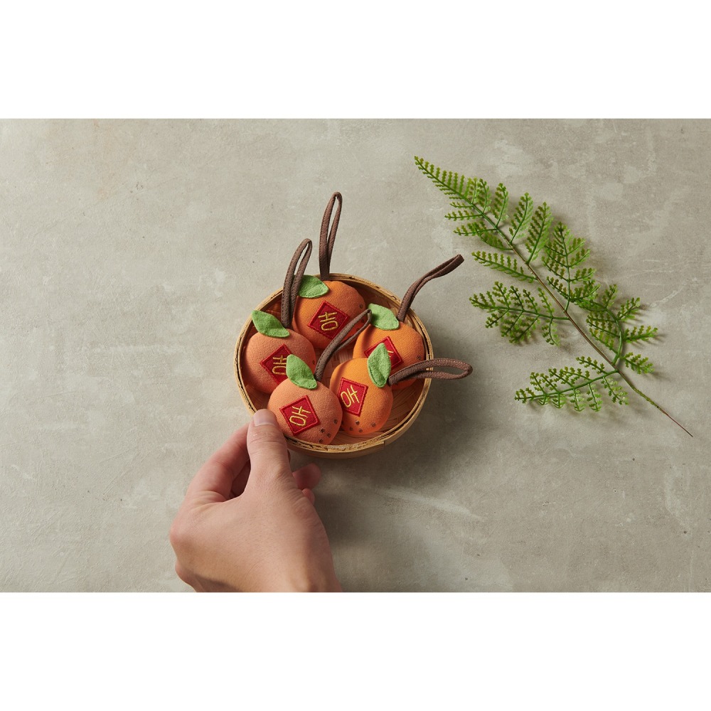 樣樣好物【吉利】手工純棉 橘子吊飾-細節圖3