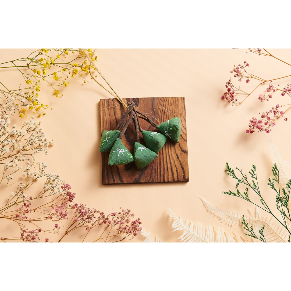 樣樣好物 【包粽】立體刺繡 粽子吊飾-細節圖2