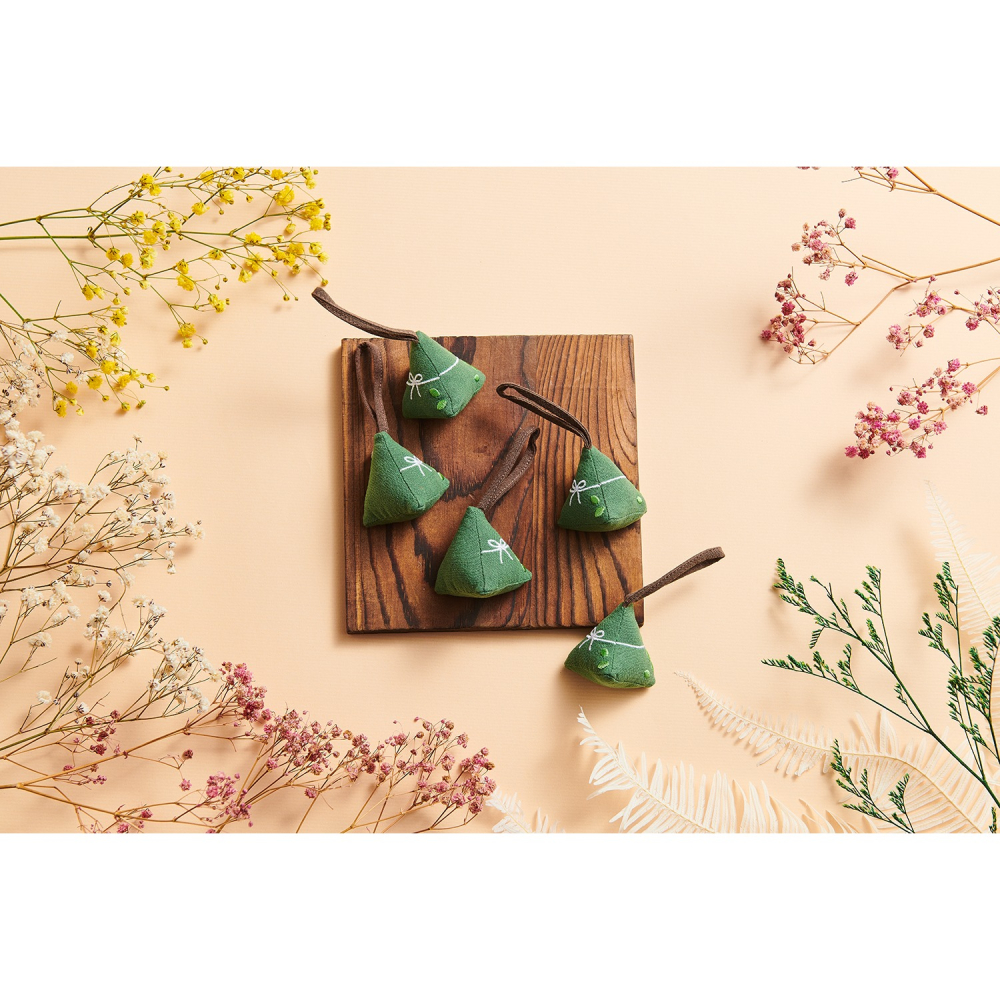 樣樣好物 【包粽】立體刺繡 粽子吊飾-細節圖3