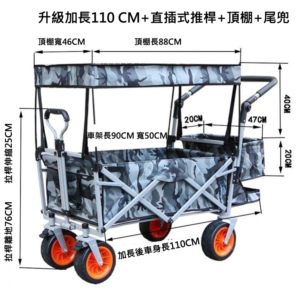 寵愛毛小孩，多功能戶外寵物手推車：頂棚、防曬、超大容量，一車搞定！-細節圖7