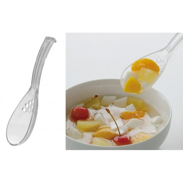 彤樂會💜【小久保】瀝水湯匙 透明 日本製 濾湯匙 調味湯匙 廚房工具 料理小物 濾汁湯匙 瀝汁匙 甜點匙 ✔️現貨-細節圖2