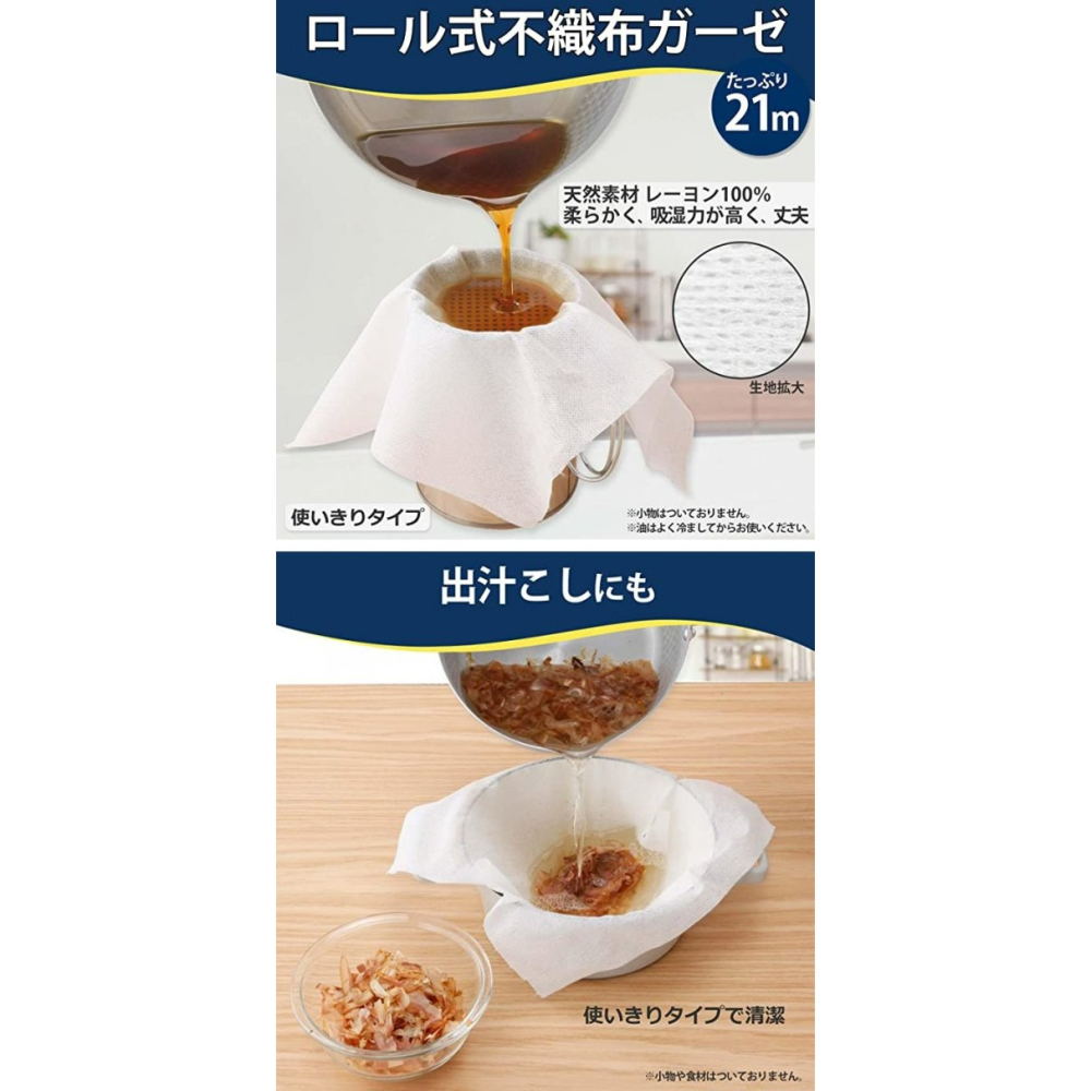 彤樂會💜【comolife】料理過濾布21m 濾布 瀝水布 豆漿過濾 蒸籠布 廚房用品 可裁切 料理抹布 雜質過濾布-細節圖2