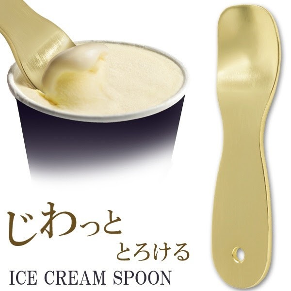 💜彤樂會💜【內海產業】金色冰淇淋湯匙｜鋁製導熱冰淇淋匙 冰淇淋勺 甜點匙 UTSUMI 金色餐具-細節圖5