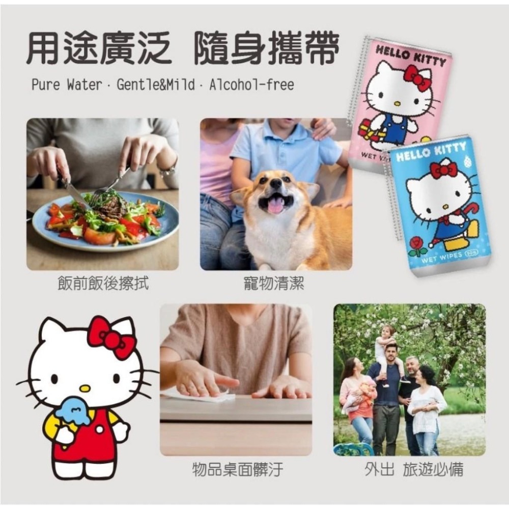 【上善國際現貨+發票】HELLO KITTY易拉罐濕紙巾 正版授權 隨身濕紙巾 30抽 濕紙巾 KITTY濕紙巾-細節圖3