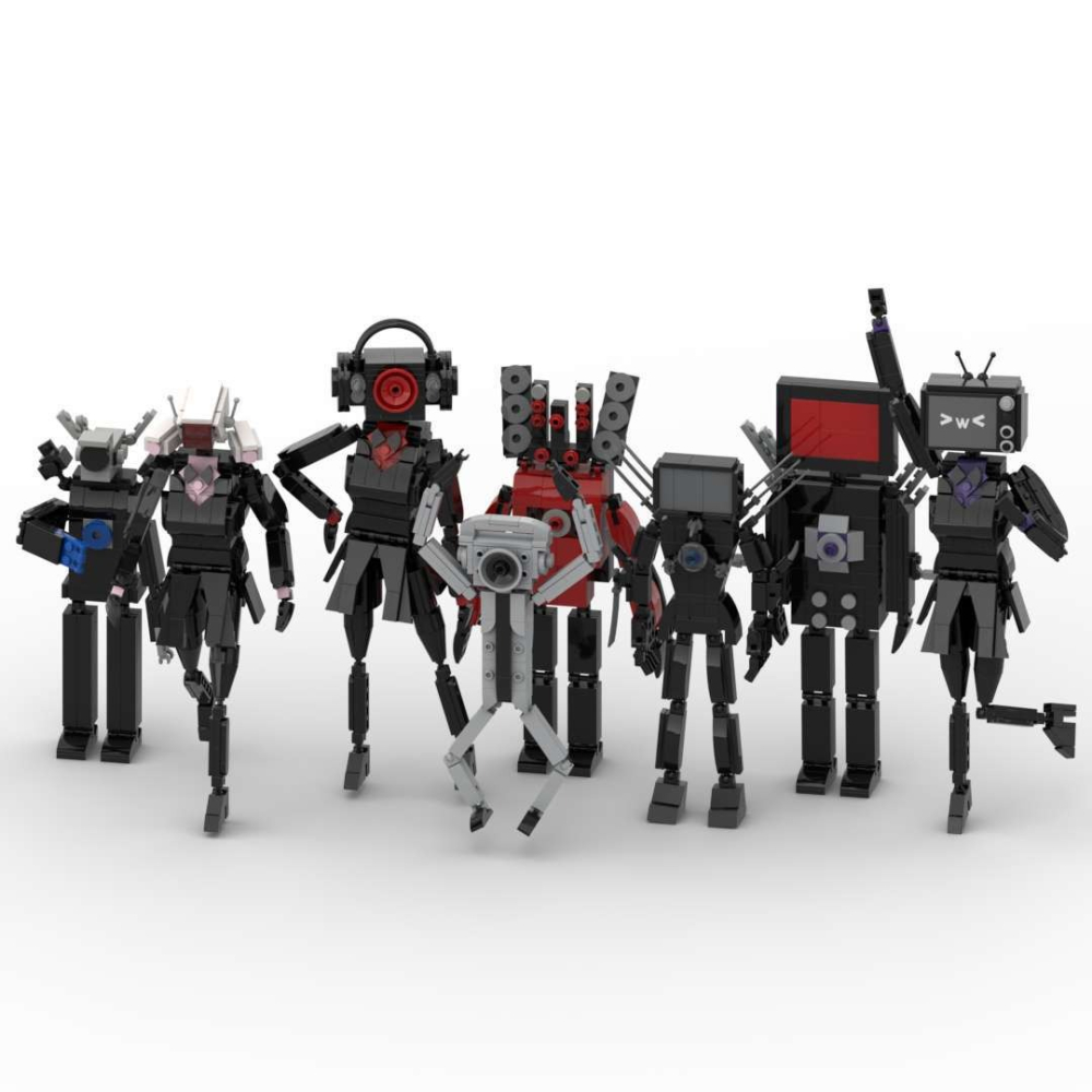 MOC-248 袋裝積木 馬桶人VS監控人系列 Skibidi toilet 泰坦音響人 拼裝積木-細節圖2