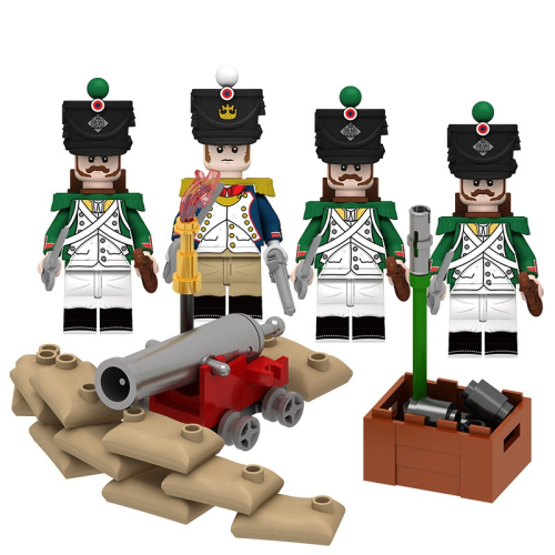 N012-N015 袋裝積木人偶 皇家軍隊 義大利輕步兵戰壕 拿波倫戰爭