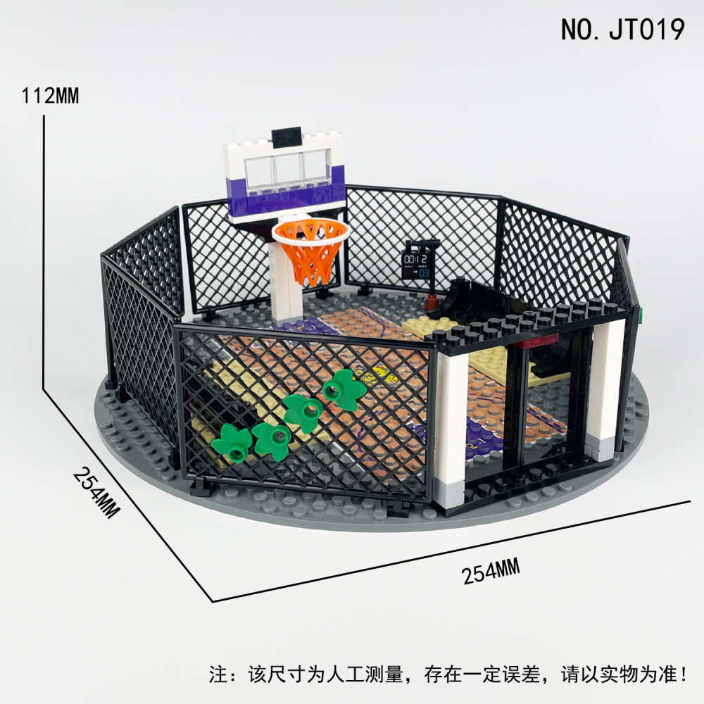 JT019 MOC創意系列 籃球場 體育場 籃球訓練場 灌籃高手場景 拼裝機木-細節圖2