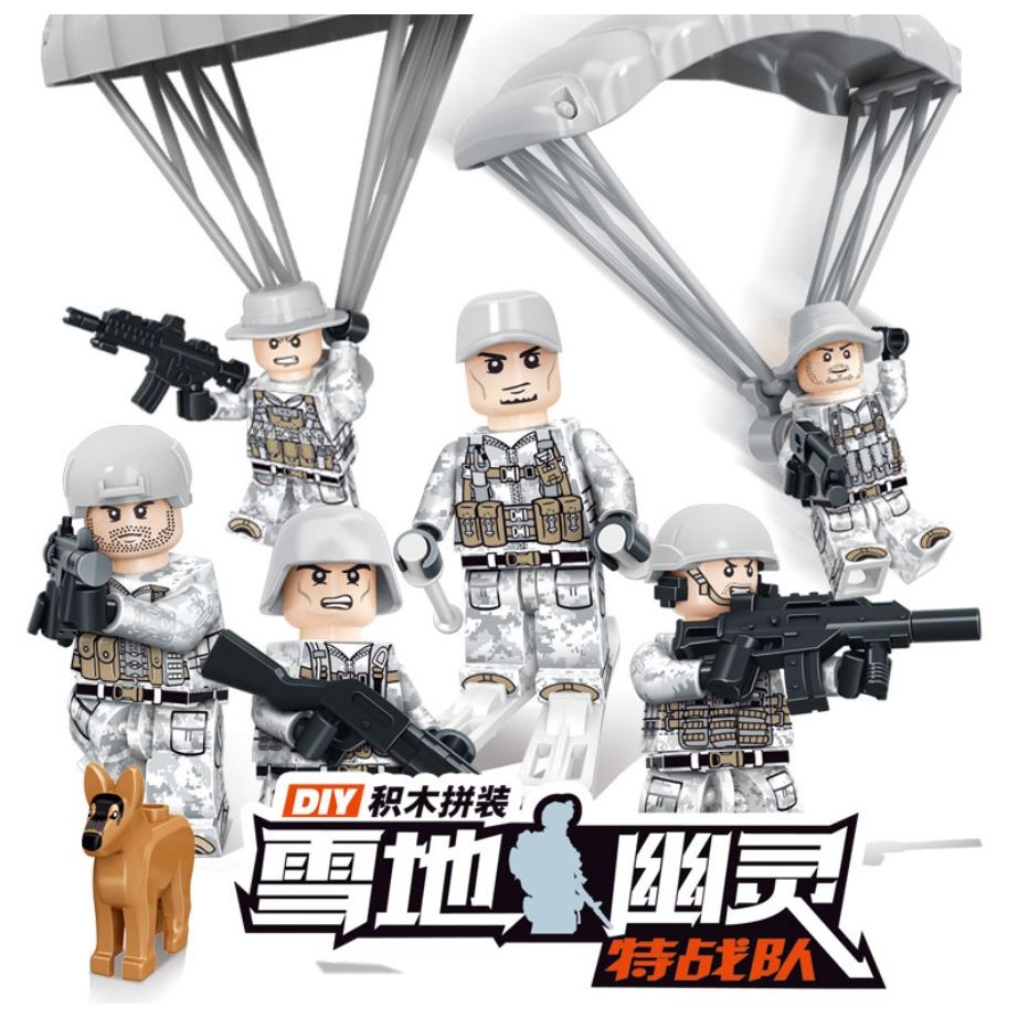 托比斯TBS83-88 軍事系列 雪地幽靈 特戰隊 積木人偶-細節圖2