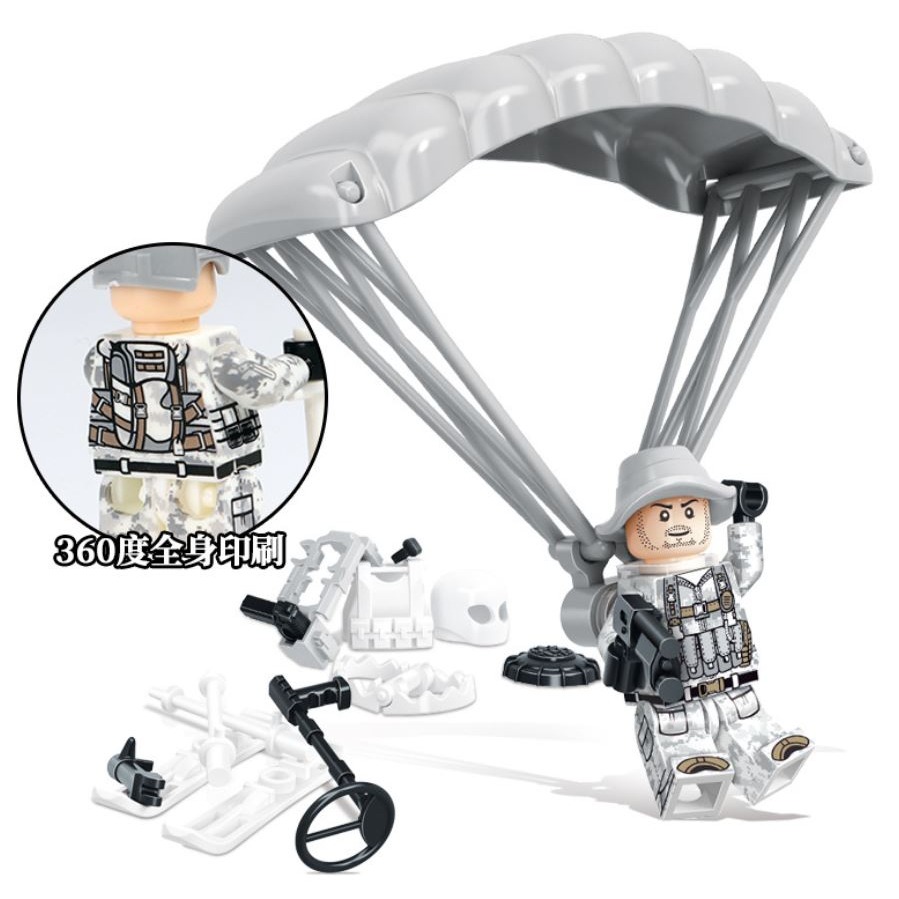 托比斯TBS83-88 軍事系列 雪地幽靈 特戰隊 積木人偶-細節圖5