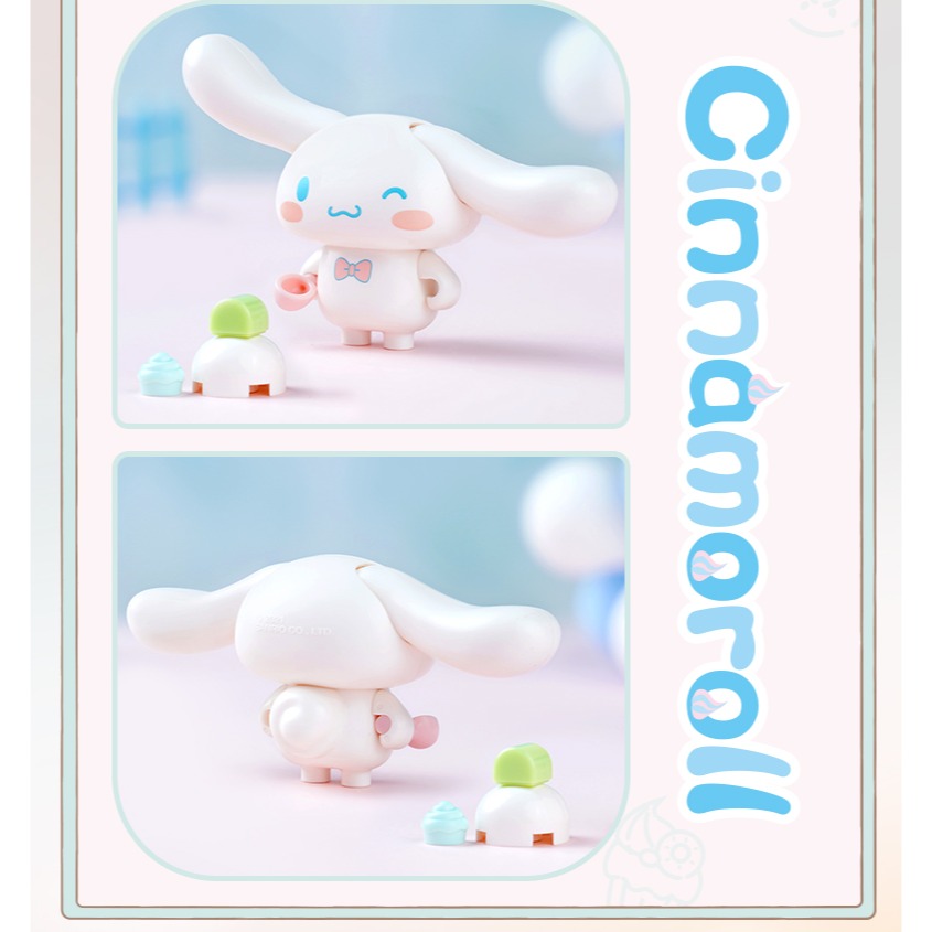 啟蒙K20815 女孩系列 三麗鷗 創意百變 Cinnamoroll 萬人獼 大耳狗 蛋糕款式 拼裝積木-細節圖3