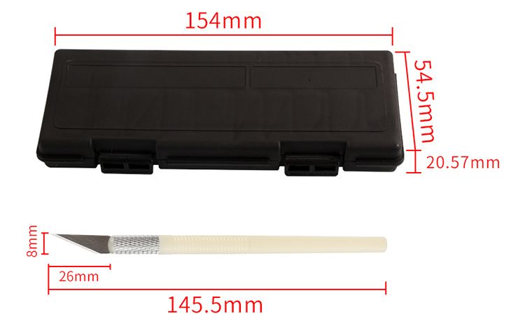 a20【創意3D列印】模型手工刀雕刻刀打磨鋁合金工具手辦修邊刀刮刀套裝-細節圖2