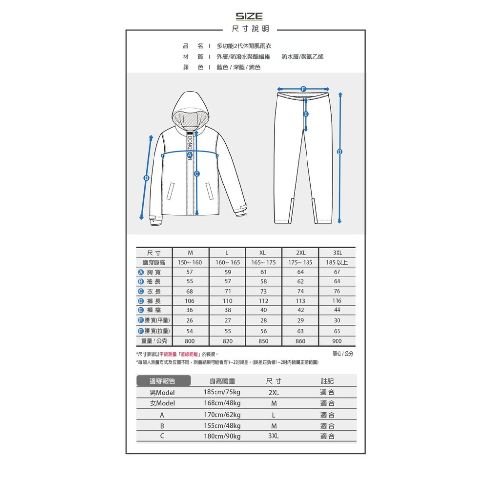 【RCF-雨衣探索者】東伸-手套/鞋套/包包全防型多功能2代無敵防風雨衣-細節圖9