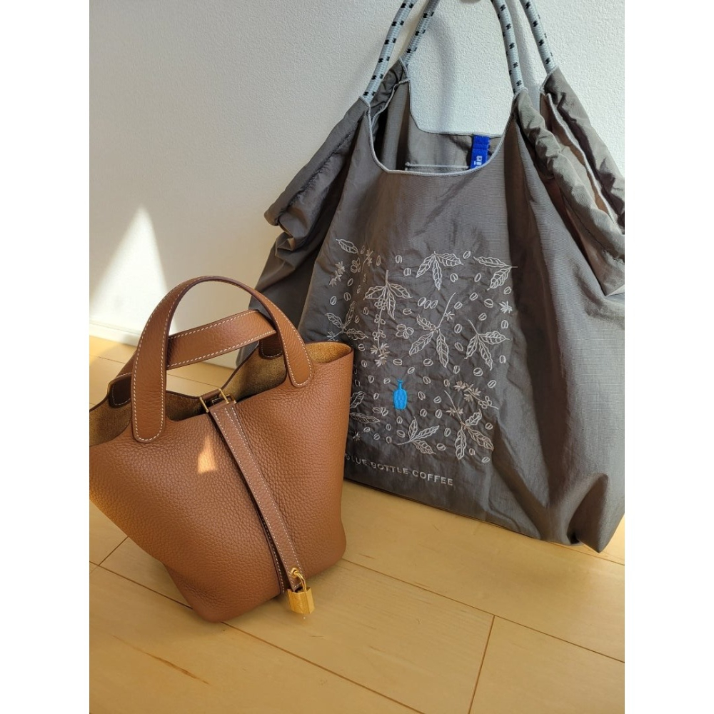 エンブロイダリーエコバッグ - コーヒーリーブス - 藍瓶聯名款L-細節圖3